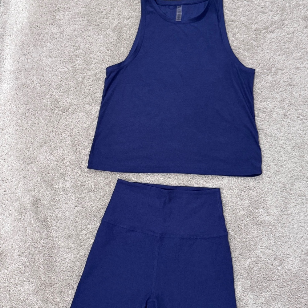 Beyond Yoga Set - Eternal Blue Heather